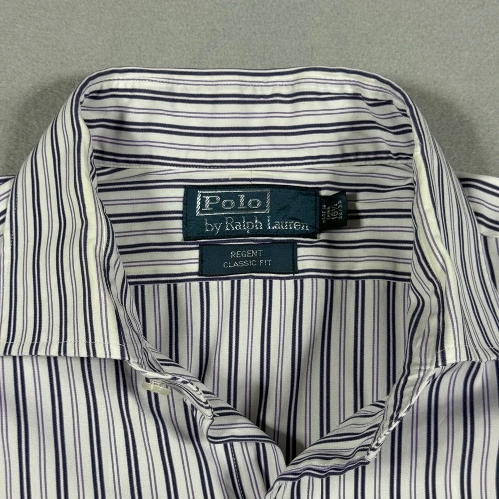 Polo Ralph Lauren Regent Classic Fit Striped Button Down Shirt Mens 16.5 32/33
